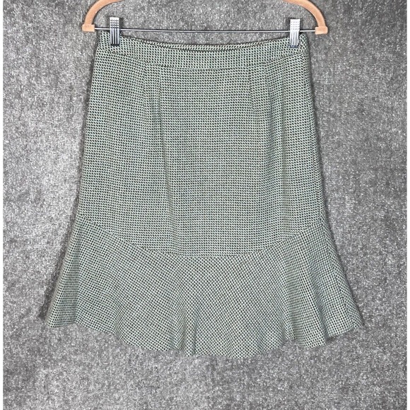Ann Taylor LOFT Wool Blend‎ Lined Skirt Womens Size 8 Petite 8P Blue Tan - Picture 2 of 8